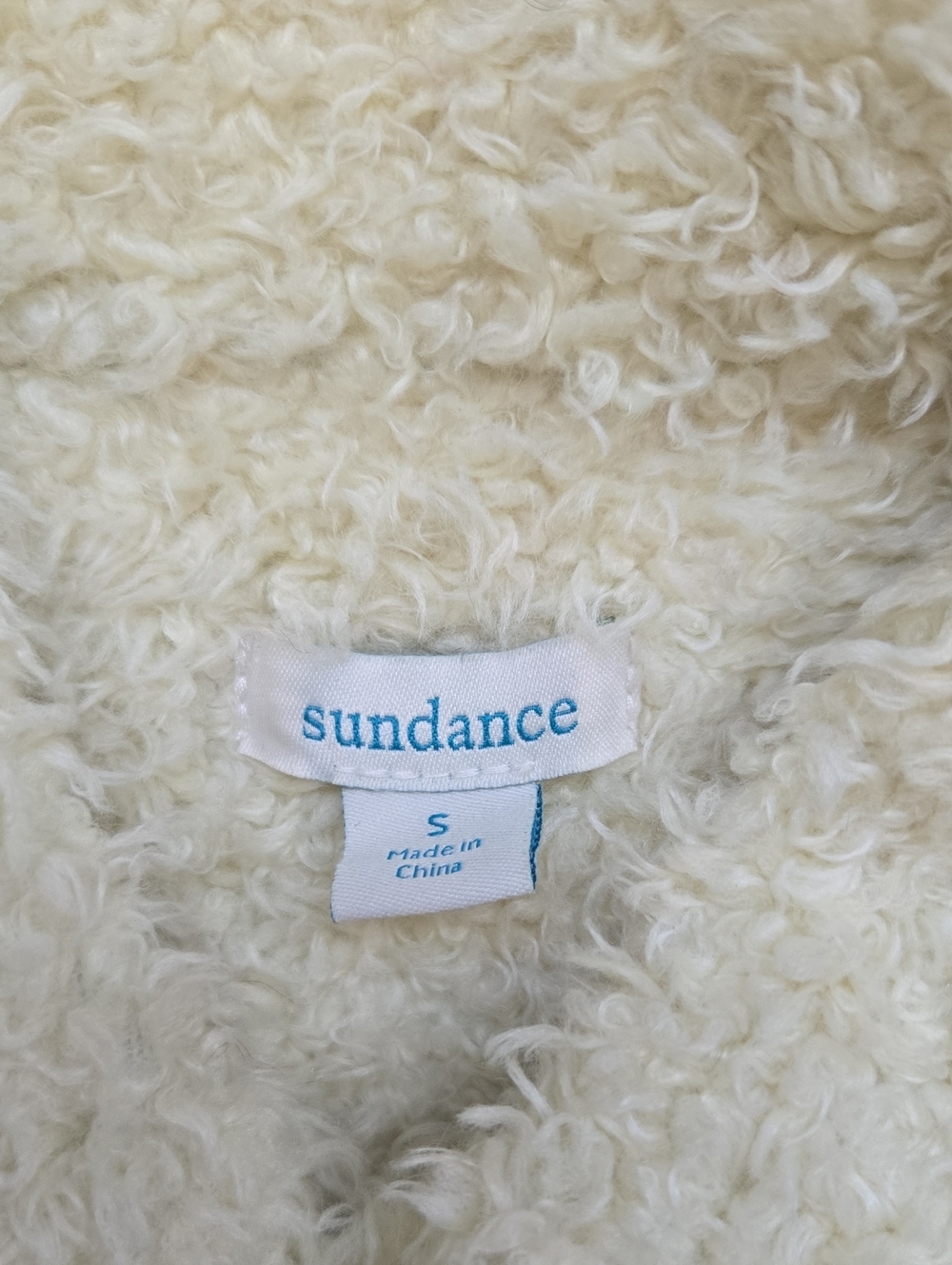 Sundance Sherpa-Lined Denim Trucker Jacket, Size Small - Picture 2 of 6